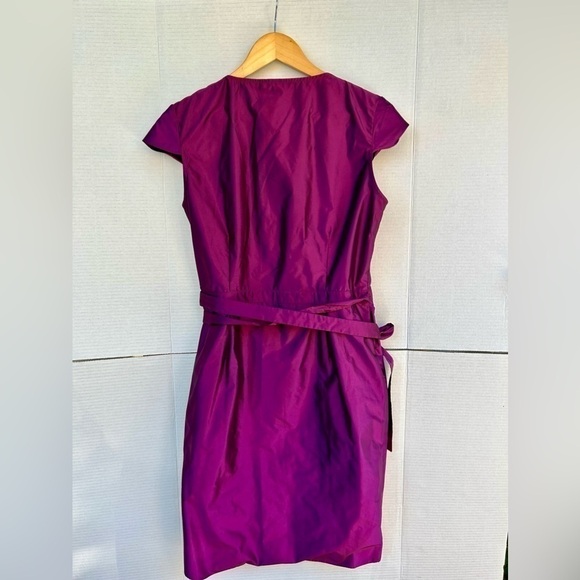 FRANCO Mirabelli fuchsia pink purple wrap ruffles dress - Picture 2 of 8